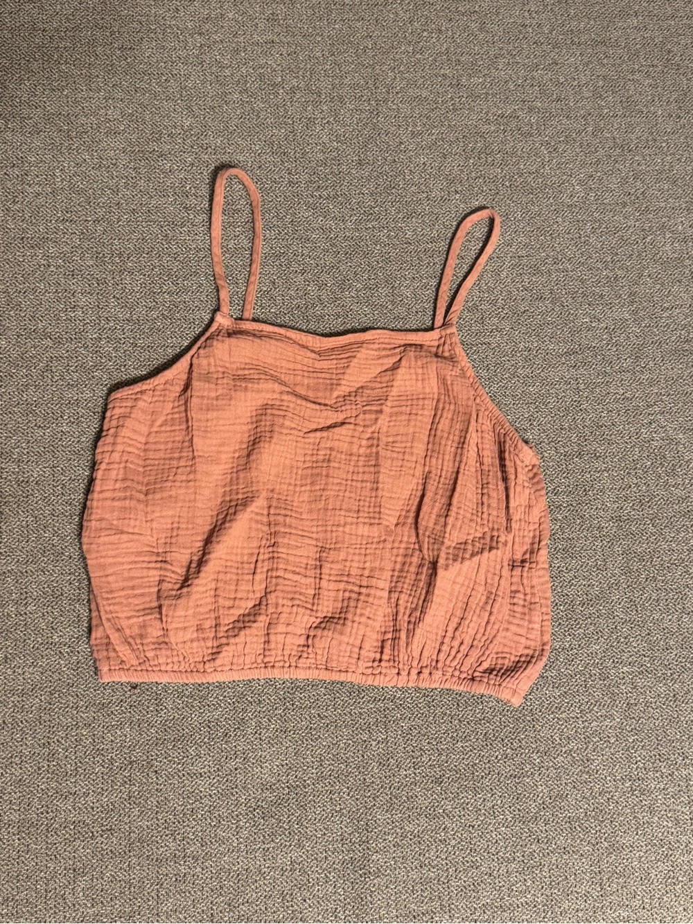 Listicle Cotton Gauze Cropped Cami